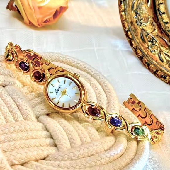 Rainbow Gem Watch β Luxe Boho Charm women jewelry - Picture 4 of 14